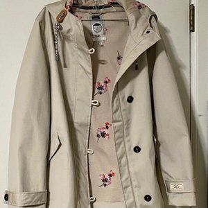 NWT Joules Coast Waterproof Raincoat in Ivory